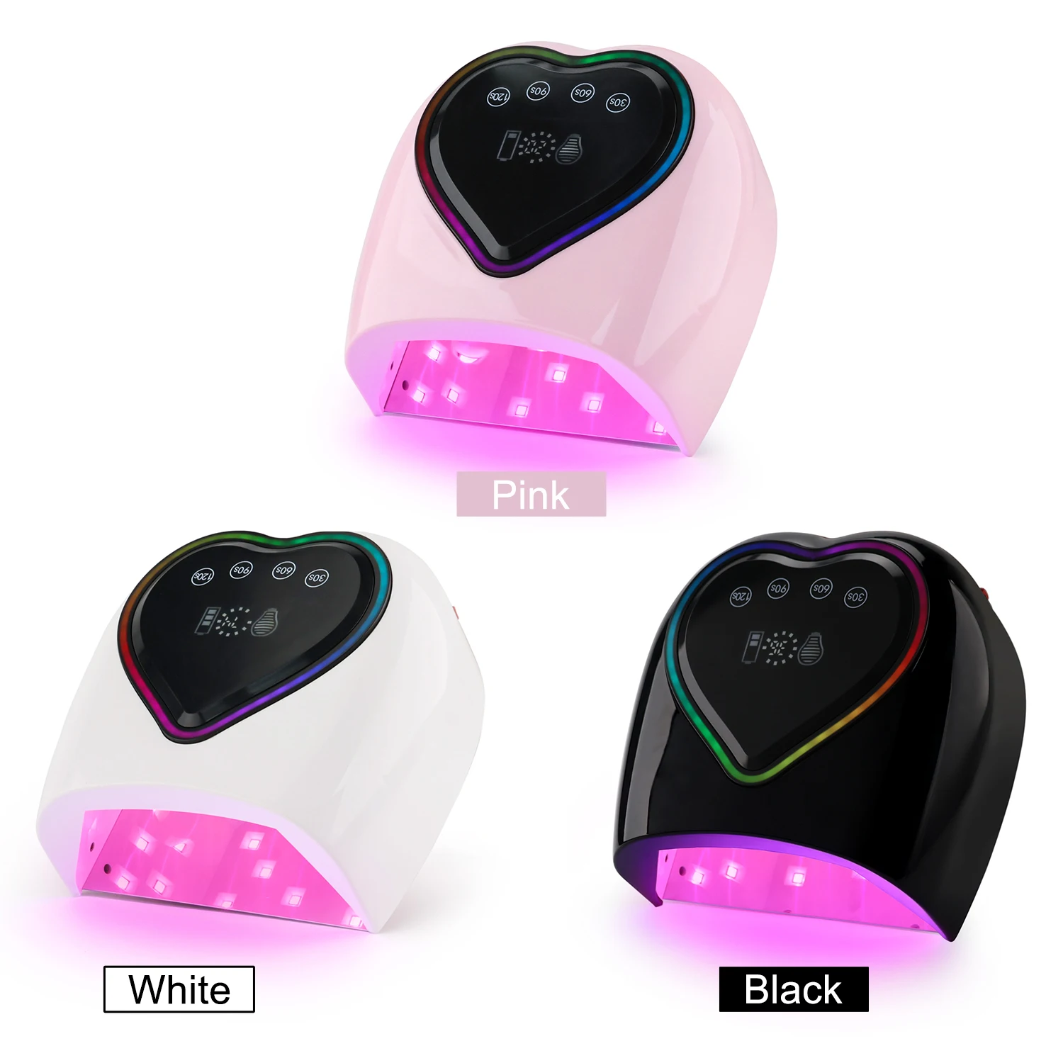 Professional Rechargeable Nail Dryer Nail Lamp 98w UV Lamp Curing LED Battery Charging Rainbow Light