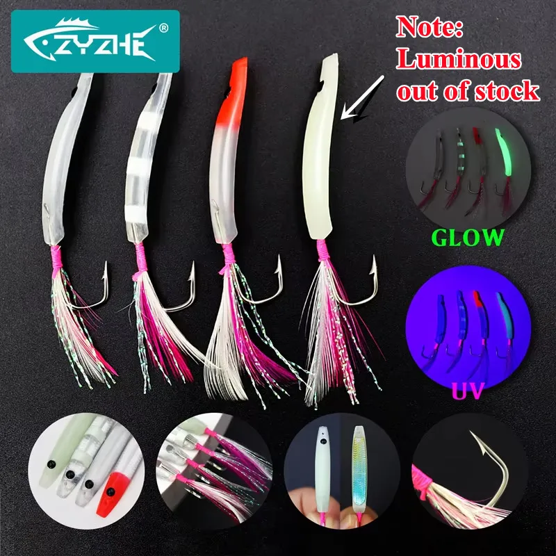 ZYZHE 2pcs Trolling Fishing Bow Angle Hooks 4/4.5CM Dragging Jig Fishhooks Matching Topwater Bait Surf Trolling Lures