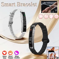 New Sports Waterproof Smart Band Bracelet Gesture Control Heart Rate Blood Oxygen Sleep Monitor Pedometer Screen Smartwatch 2025