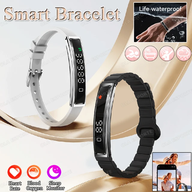 New Sports Waterproof Smart Band Bracelet Gesture Control Heart Rate Blood Oxygen Sleep Monitor Pedometer Screen Smartwatch 2025