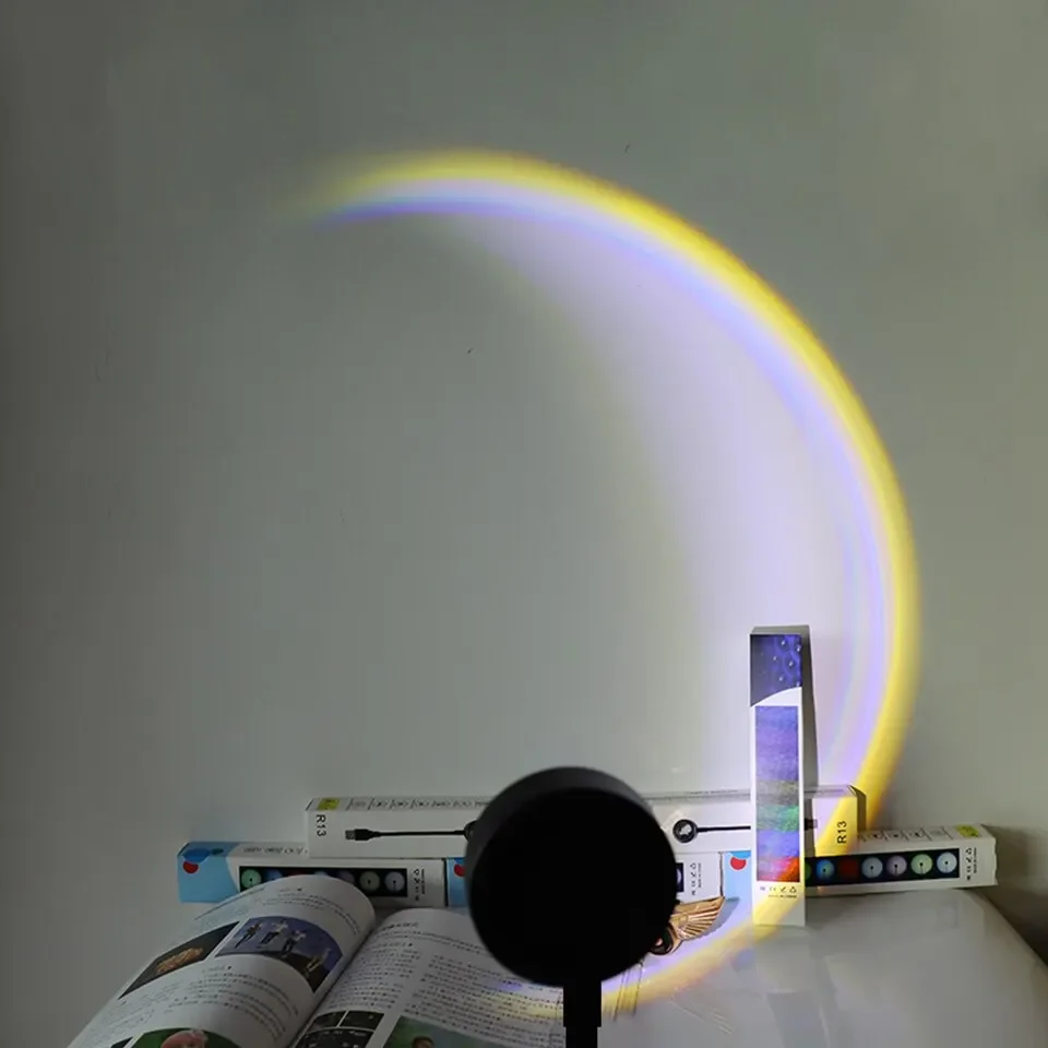 USB Sunset Lamp LED Rainbow Neon Night Light Projector Photography Wall Atmosphere Lighting Bedroom Home Room USB Sunset Lam led atmosphere lamp led atmosphere lighting led star projector lamp led lights