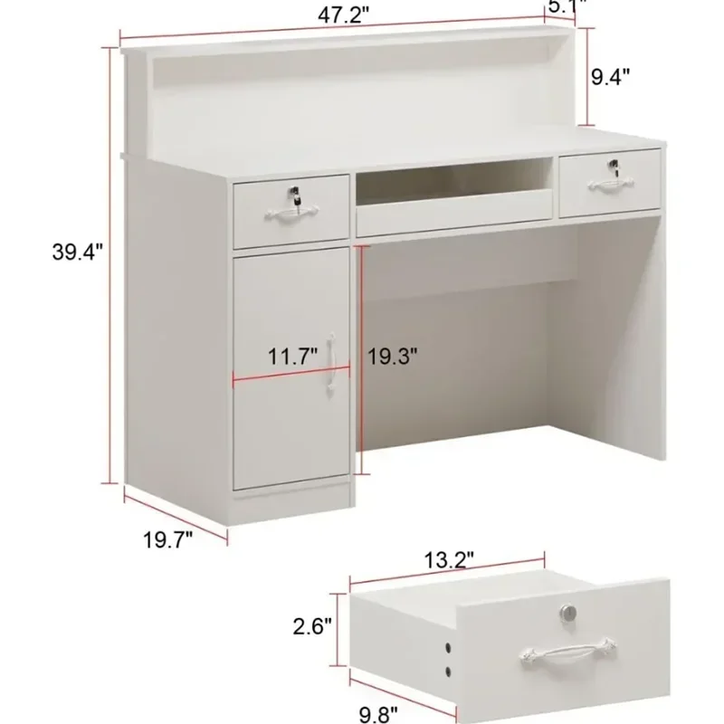 Luxury Receiption Desk Checkout Counter For Supermarket Table Reception Front Bank Furniture Bureau Meuble Store Showcase Home