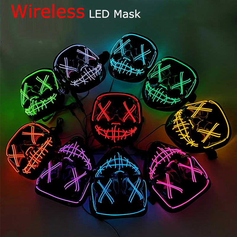 FY7943 Masques De Fête Lumière LED Masques DHalloween Efayants Pour Festival Cosplay Mascarade Costume Carnaval Fêtes Cadeau Du 2,52 € | DHgate