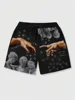 Statue Of Goddess Pattern Men Short Pants 3D Print Hand Loose Casual Harajuku Beach Shorts Sport Quick Dry Swim Trunks 1