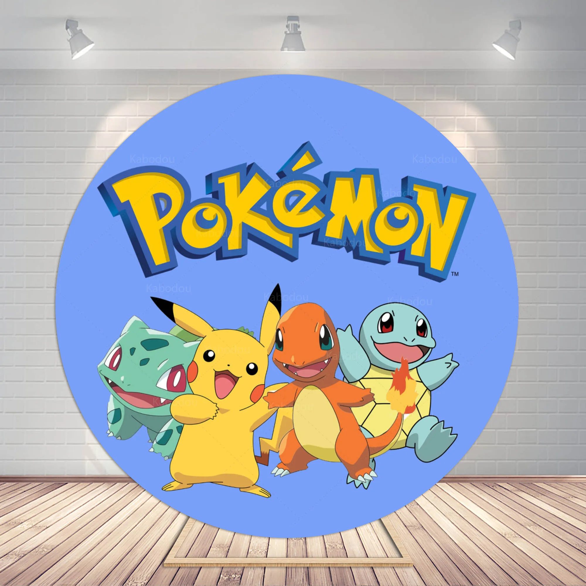 Circle Anime Characters Birthday Pokemon Backdrop - Lofaris