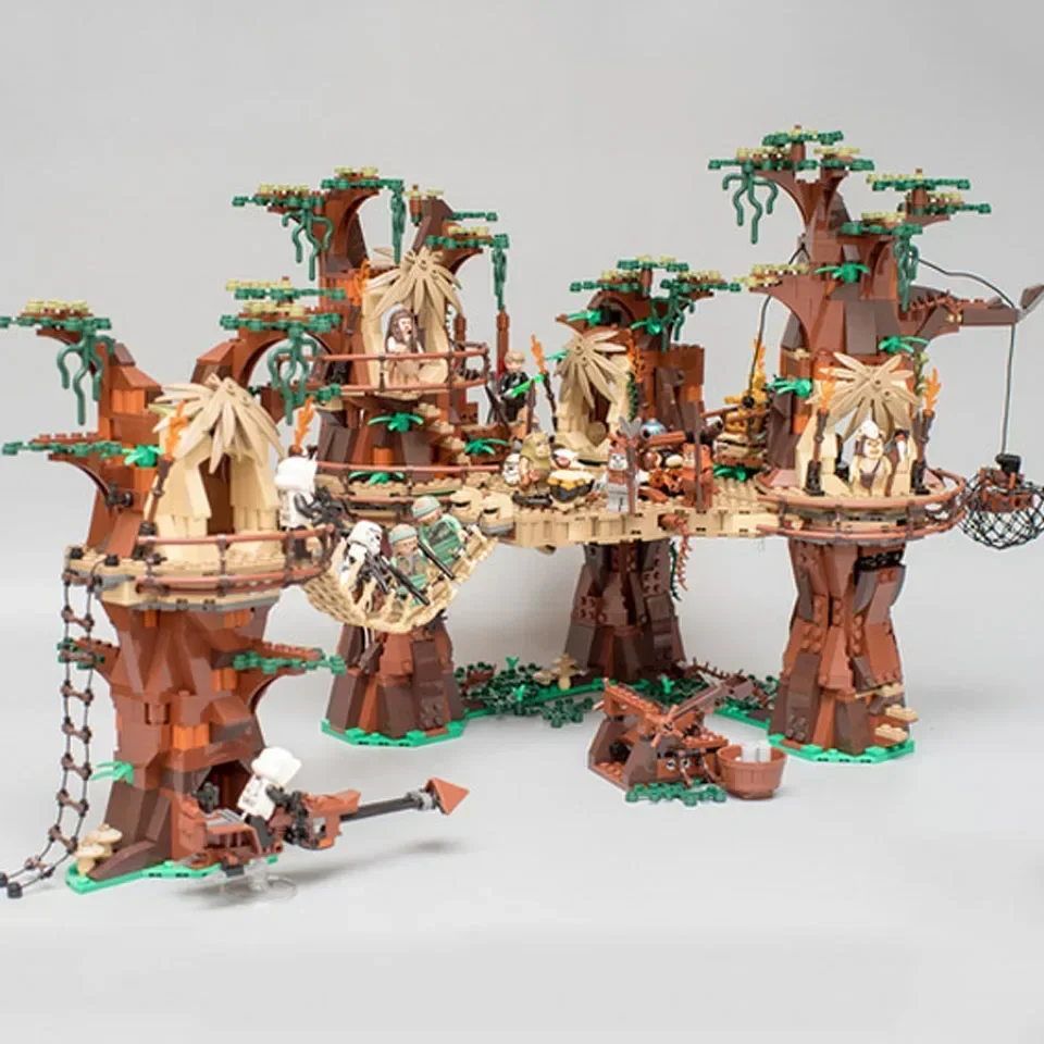 

In Stock The Ewok Village 1990 PCS Star Building Blocks Bricks 10236 Educational Model Toys Kid Birthday Christmas Gifts