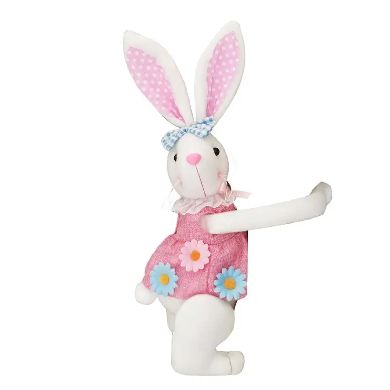 

Easter Rabbit Plush Realistic Cute White Plush Rabbits Bunny Wine Bottle Hugger Doll Rabbit Toy Model Adorable And Decorative