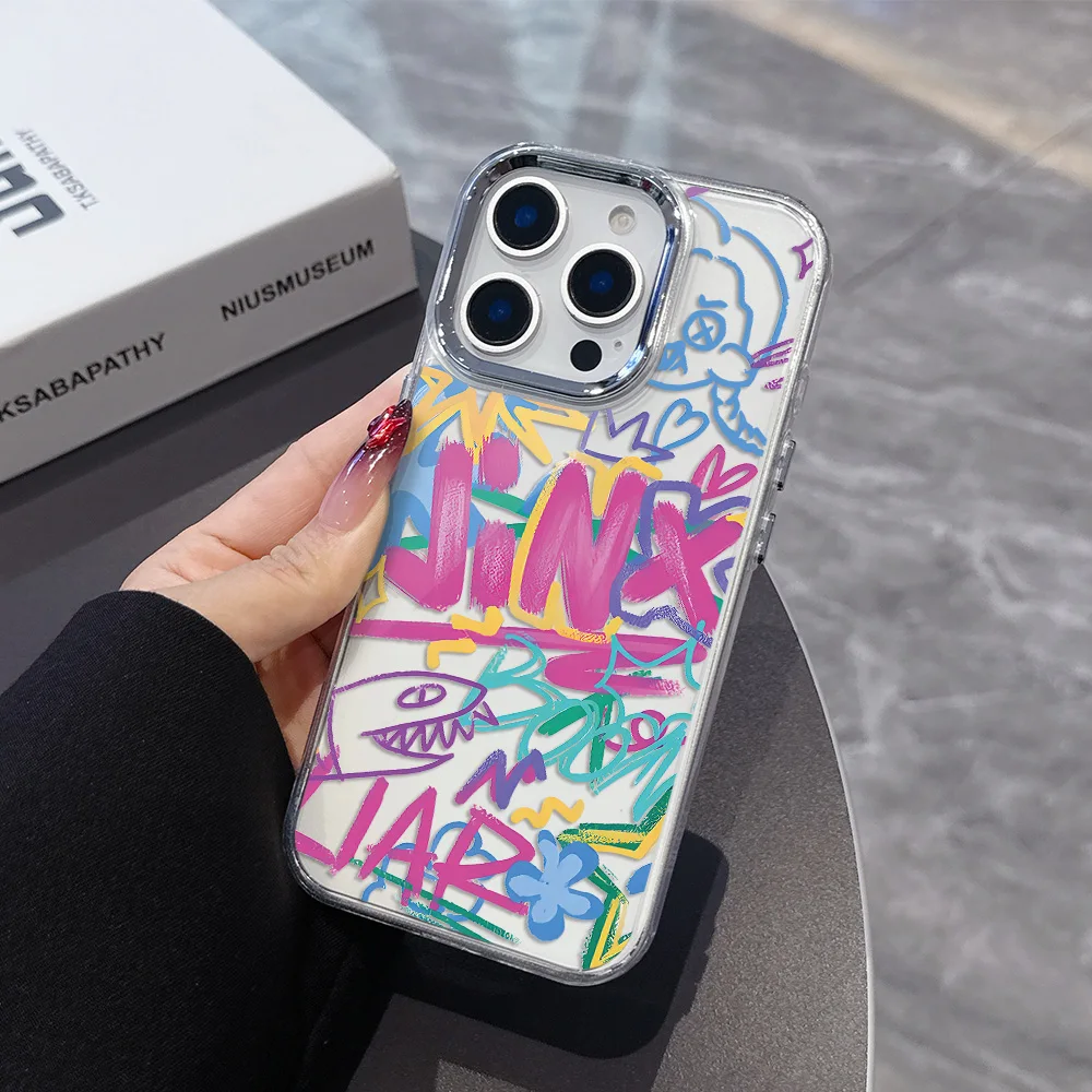 Transparent Soft Silicone TPU Jinx Design Phone Case