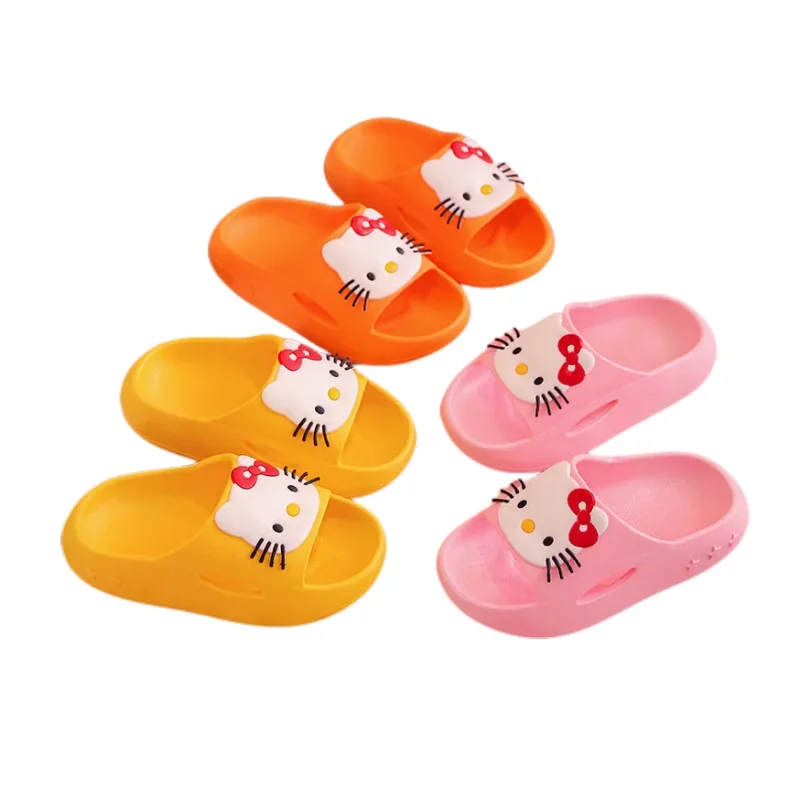 

New cartoon Hello kitty Kawaii household slippers animation peripheral boys and girls thickened non-slip soft bottom sandals