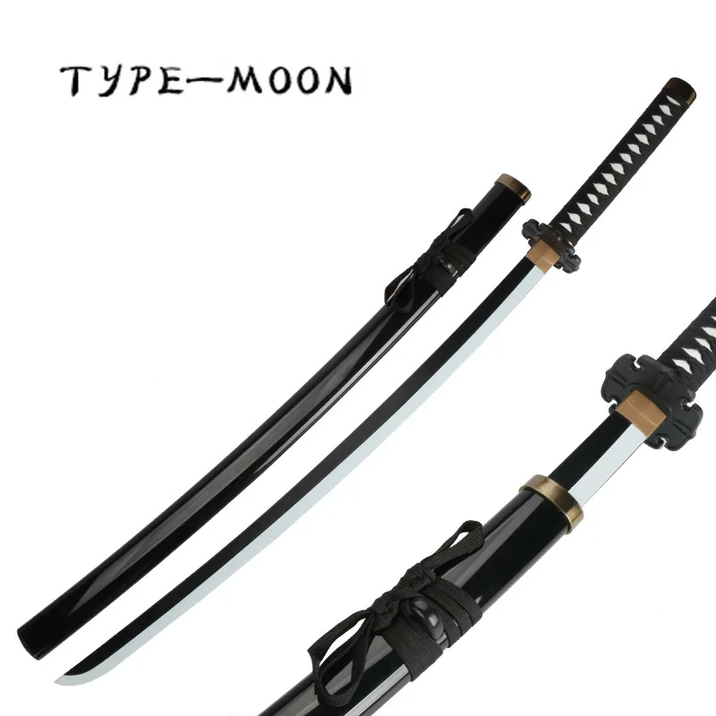 Online Game Fate Katana 104cm Okita Souji Cosplay Toy Sword Black White Blade 1:1 Original Pattern 6