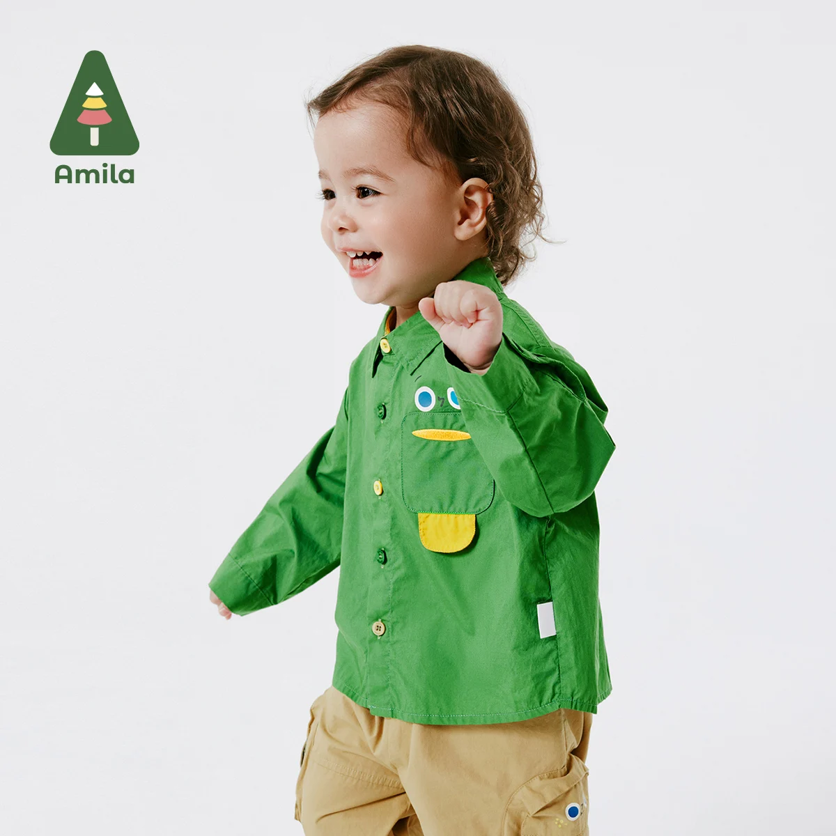 Baby Boy shirt Spring Outdoor Sports Splicing Contrast Cartoon Cotton Casual Baby Clothing