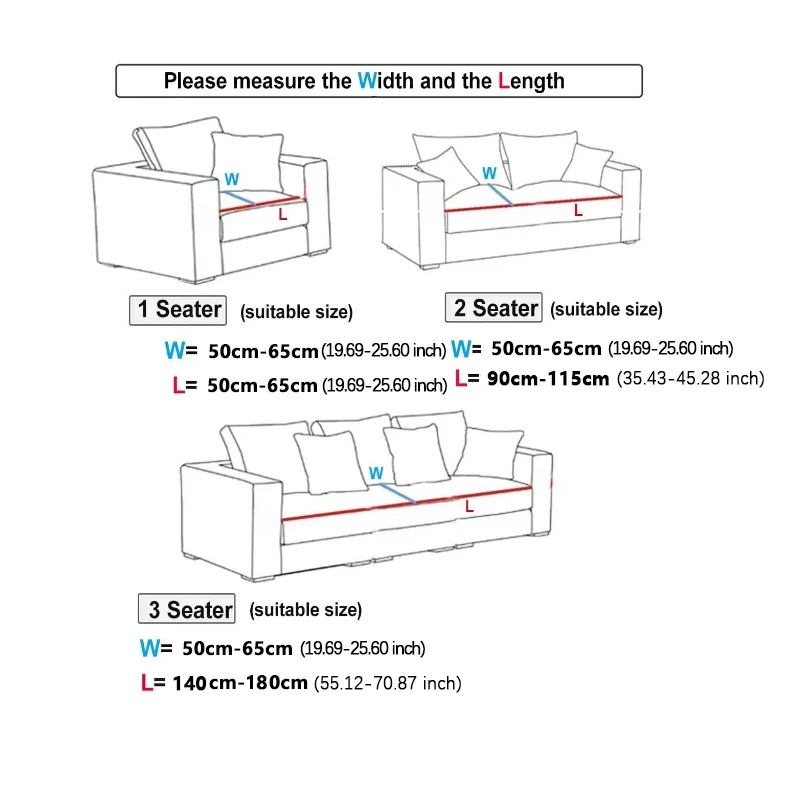 High elasticity Chenille sofa cover, monochrome sofa cushion cover, all-season universal, easy to install 4
