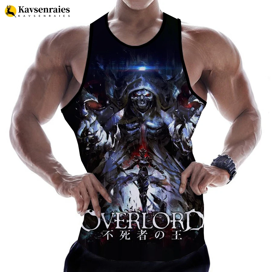 

Лидер продаж, модные женские и мужские майки Overlord с аниме принтом, футболки без рукавов, пляжные Топы в стиле Харадзюку, футболки большого размера с 3D Цифровым принтом