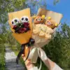 Cartoon Anime KT Cat Stitch Halloween Jack Skellington Plush Dolls Flower Bouquets Graduation Birthday Christmas Valentine Gifts 4