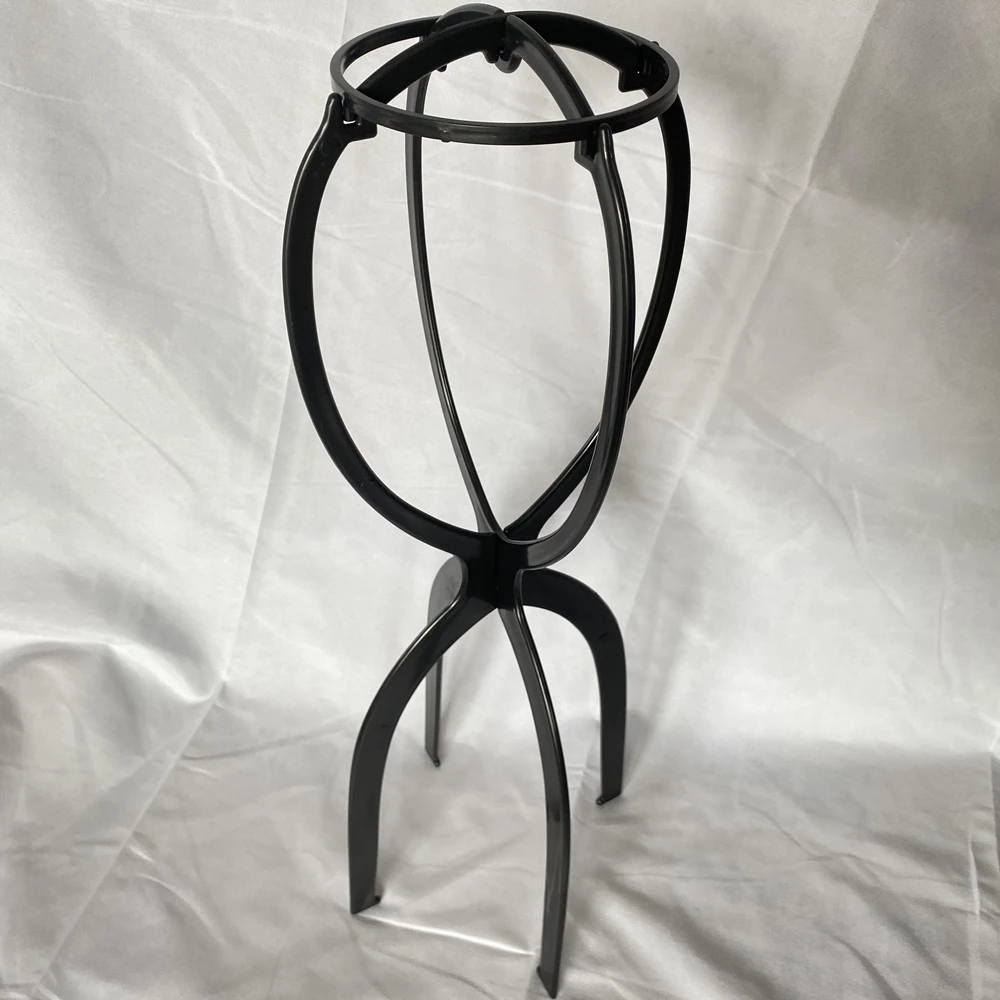 Black High Wig Stand Plastic Desk Stand DIY Hats Hanger Detachable Display For Long & Short Wigs
