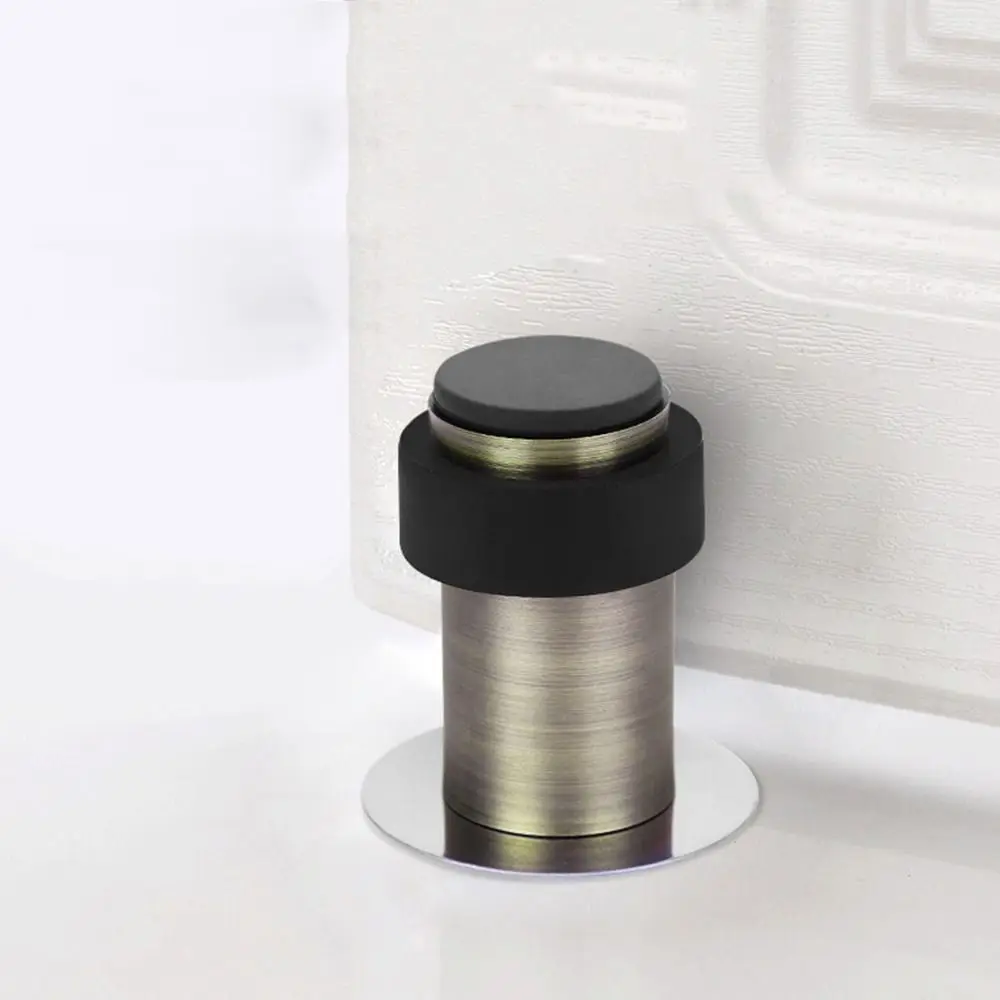 Silicone door stopper door stopper bumpers 46/60mm Rubber Anti-collision Door Stopper Stainless Steel Self Adhesive Wall Protectors Bedroom Hidden Door Stops Home Hardware