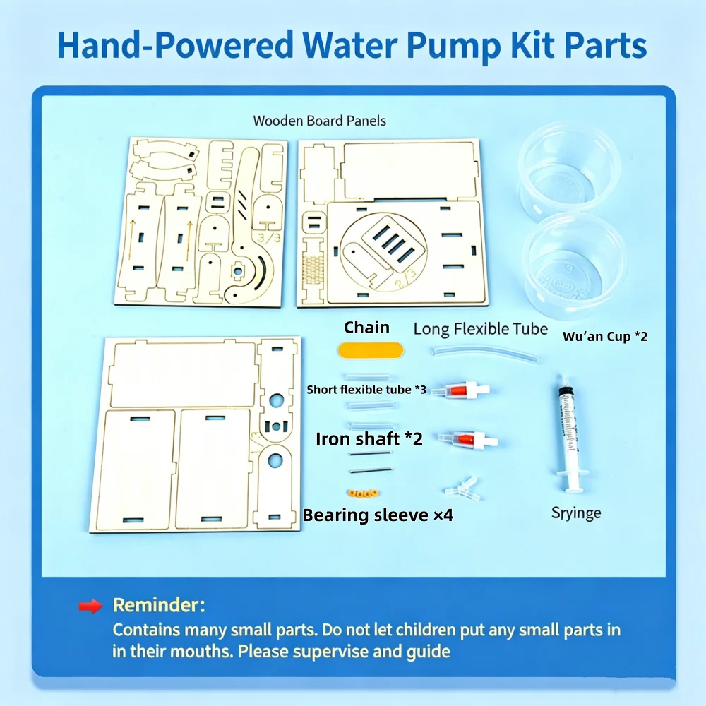 Wooden DIY Hand Pump Well STEM Educational Science Experiment Kit