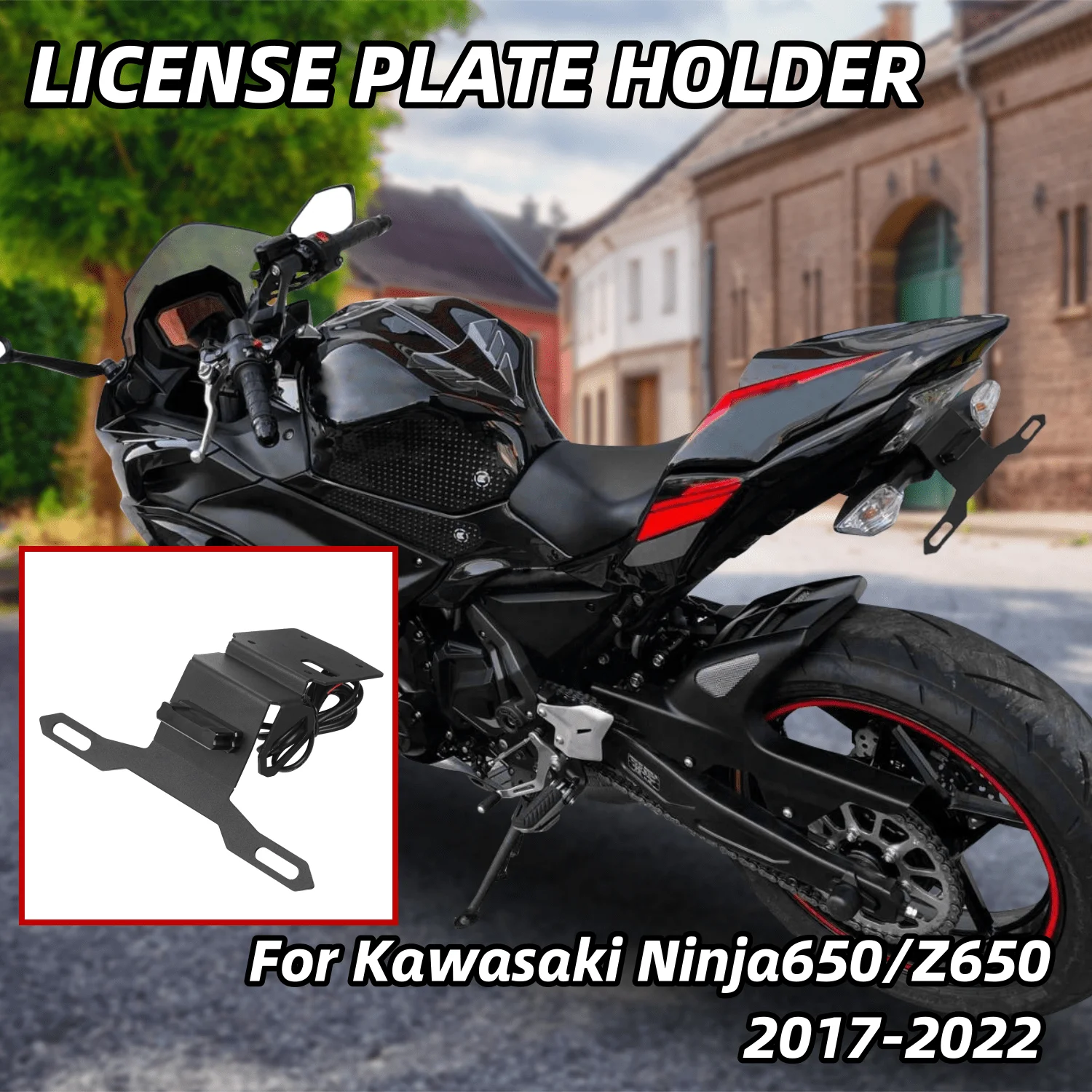 Ninja 650 Z 650 Supporto Per Staffa Targa Led Light Tail Fender Eliminator Per 2017-2022 2019 2020 21 Kawasaki Ninja650 Z650