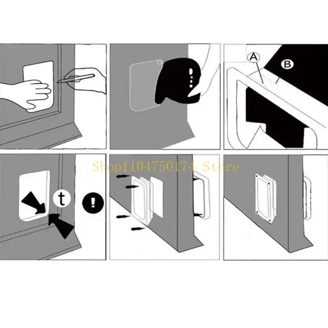 Dog Door for Wall Door Cats Door for Sliding Door Insert Pet Lockable Door for Small Dogs Cats Automatic Closure top sale 3