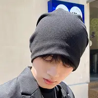 Men Women Hat Solid Color Fashionable Knitted Beanie Hat for Spring Autumn Solid Color Brimless Pile Hat with for Weather 2