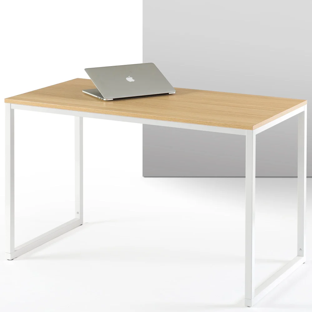 

Jennifer 47” White Frame Desk, Natural