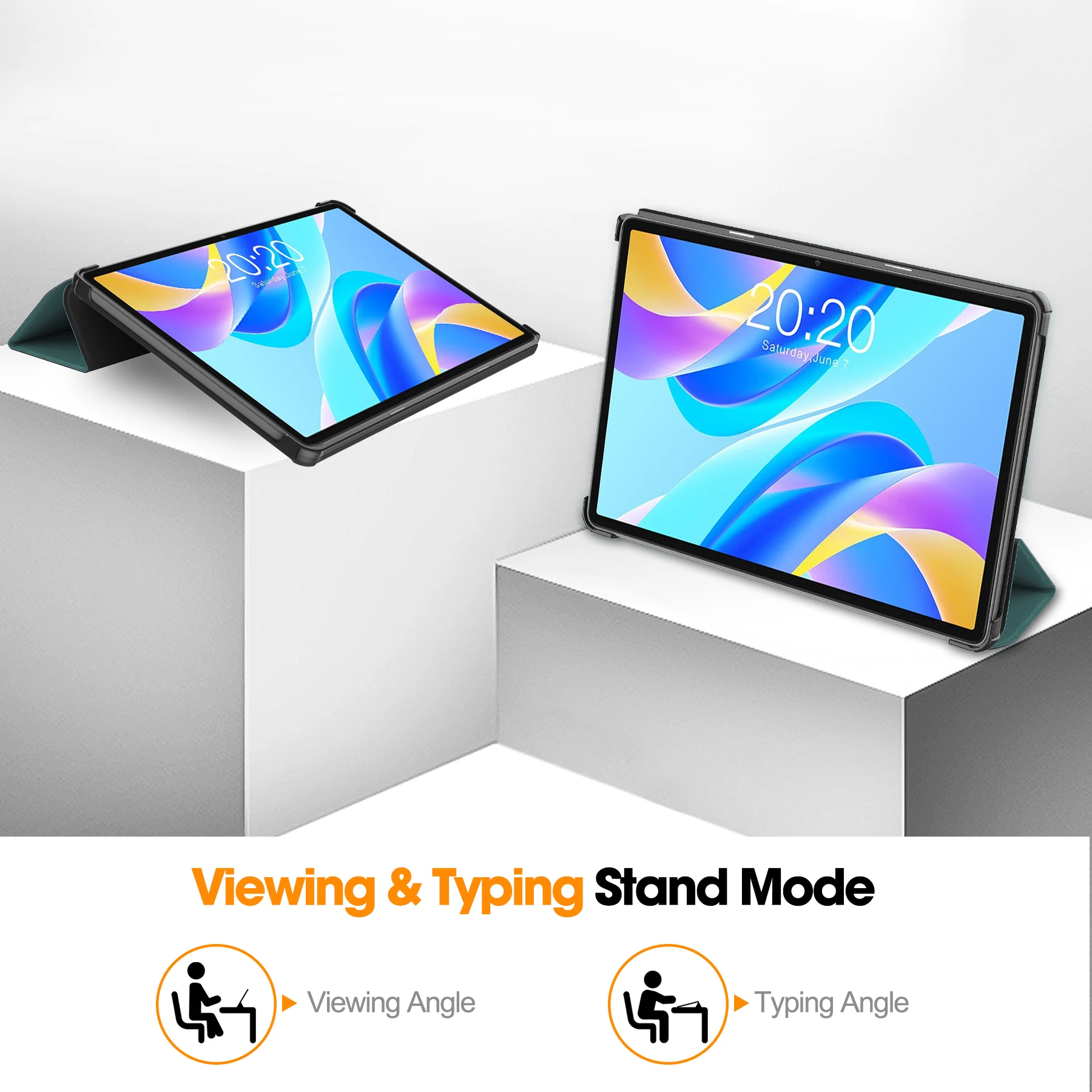 Capa para Teclast M40 Pro P20 P40 hd P20s T50 M40 Plus P30s Capa de Proteção de Camadas com Função de Despertar Automático - Imagem 3