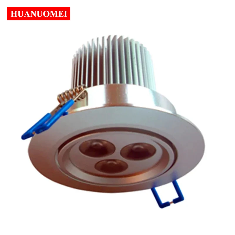 RGB LED 다운라이트 스포트라이트 천장 램프, 홈 룸 내부 스포트 다운 패널 조명 장식, DC12V 4 와이어 PWM 드라이버, 12V, 3x3W