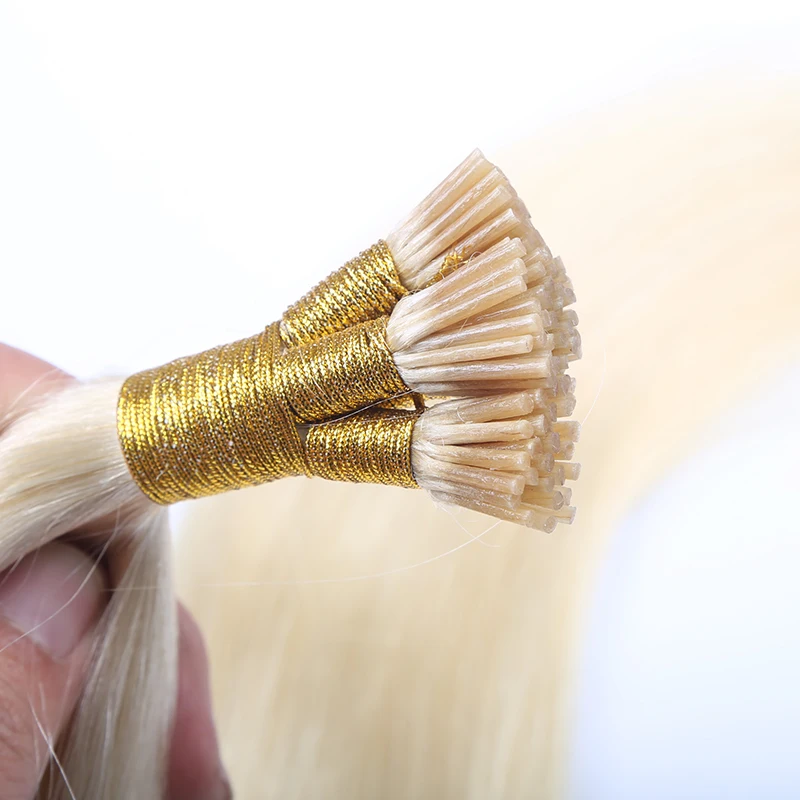 I Tip Human Hair Extensions Indian Pre Bonded Remy Hair 14-30inch Straight Blonde Keratin Tip Fusion Human Hiar EXtensions