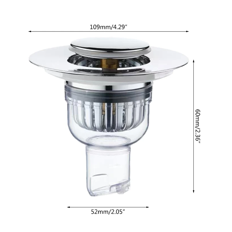 Bathtub Drain Stopper Bathroom Shower Sink Drain Plug Push-type Bounce Cores