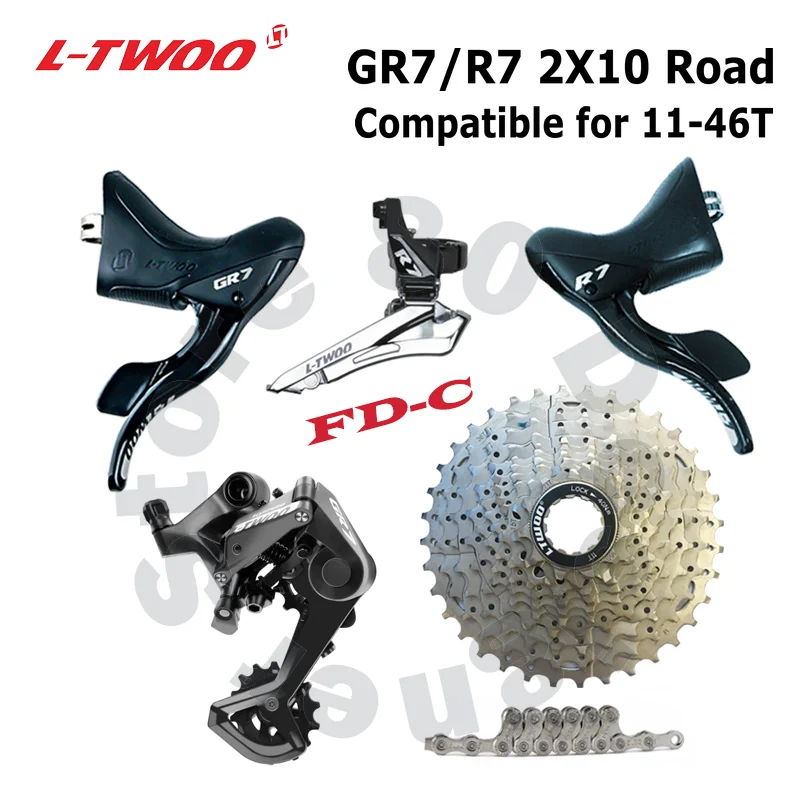 LTWOO-GR7-10S-R7-2x10v-20s-Road-Groupset-R-L-brake-Shifter-Rear ...