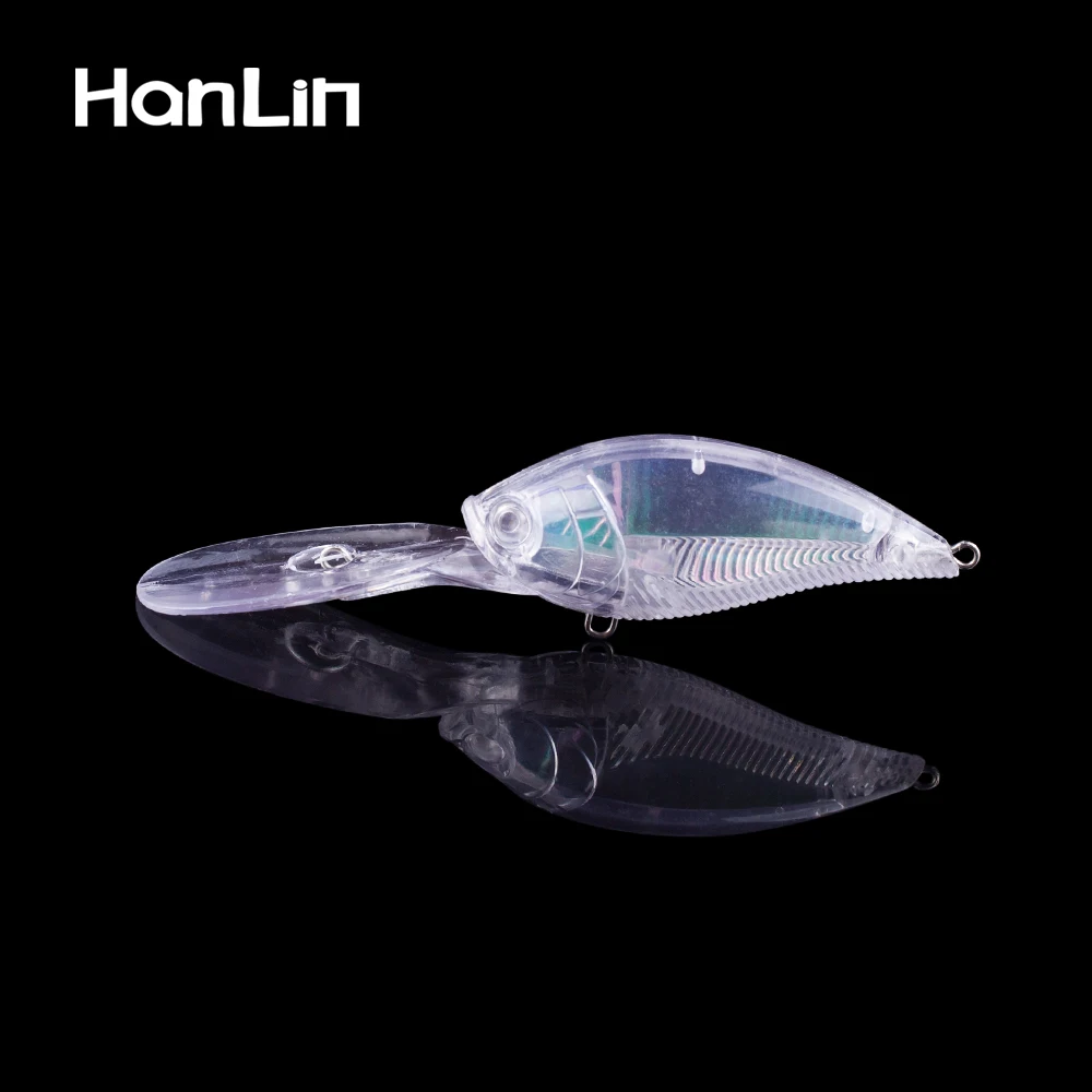 FREE FISHER Unpainted Fishing Lures - 20pcs Clear Crankbait Blanks, 90mm/10g Hard Plastic Baits