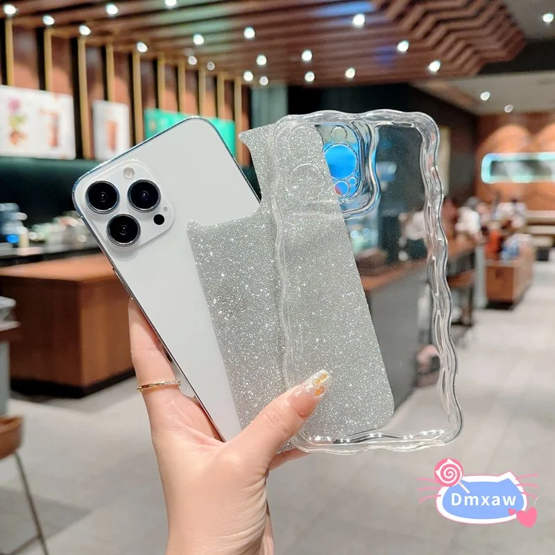 Yarxiawin Compatibile per Cover Oppo Reno 8 5G Trasparente Glitter Aesthetic, Bling Bling Bling Custodia Oppo