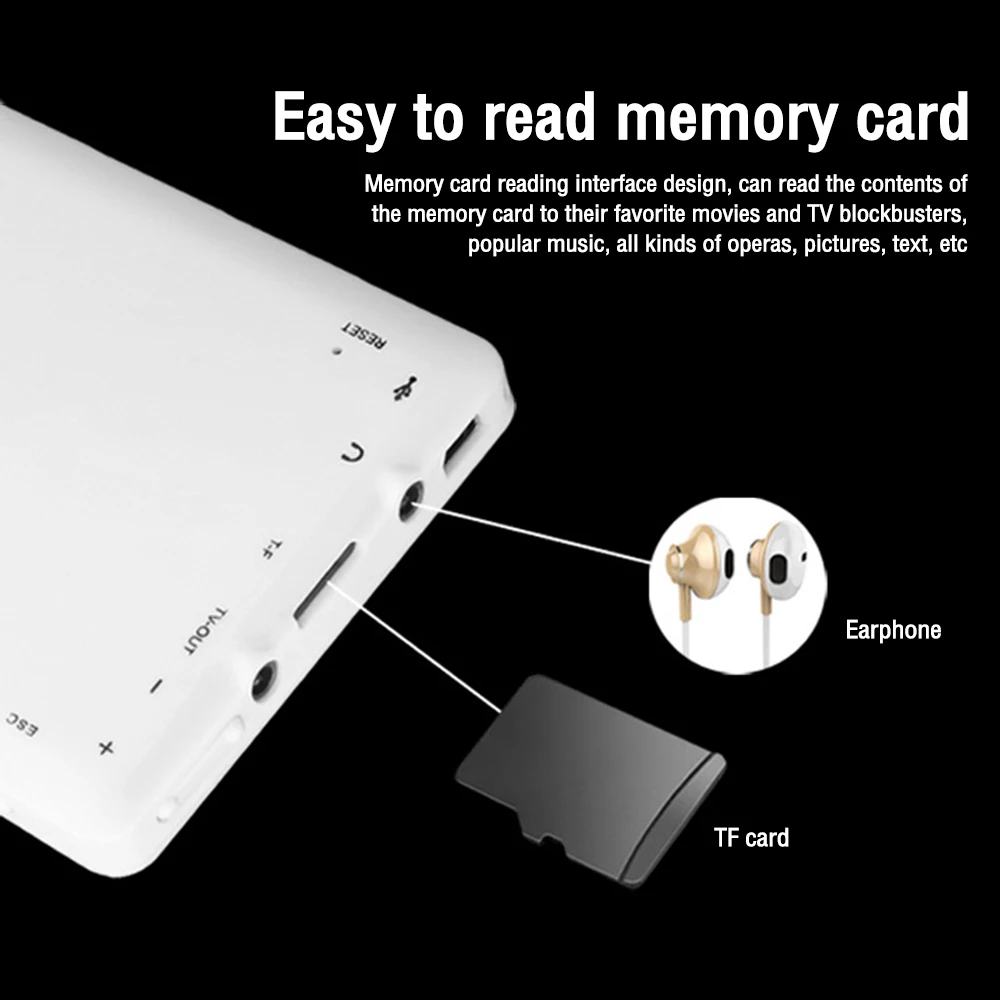 Portable 8G 4.3 Inch Touch Screen MP4 MP3 Player Digital Video Media Support E-Book TF Card Lossless Music Player For Walkman