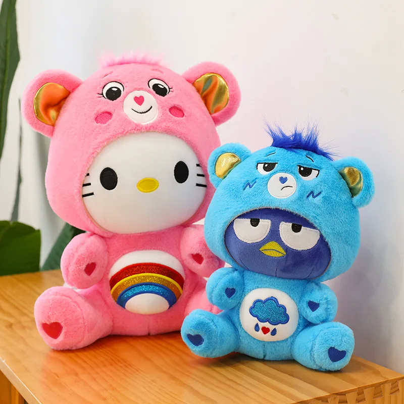 50cm Hello Kitty Bad Badtz-maru Cinnamoroll Plush Toys Rainbow Bears Cute Plush Anime Role Accompanied Children Girl's Dolls 4