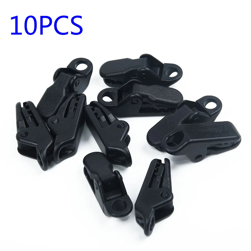 

10pcs Alligator Clip Lightweight Outdoor Car Hook Nylon Plastic Holder Tool Canopy Boat Cover Camping Clamp Black