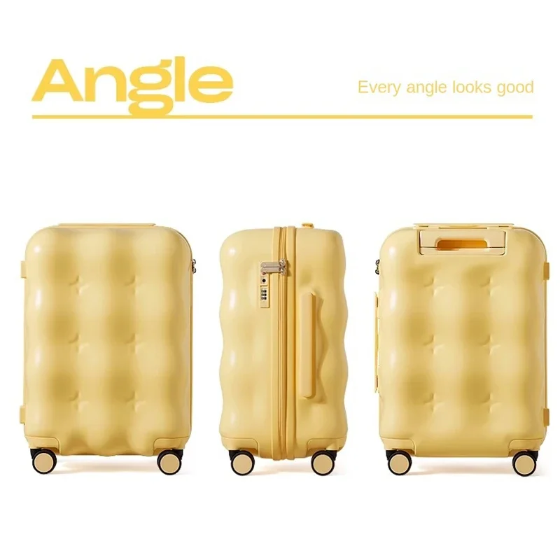 2023 New High-Value Trolley Luggage Student 24-Inch Large-Capacity Suitcase 20-Inch Cabin Case Universal Wheel Combination Lock