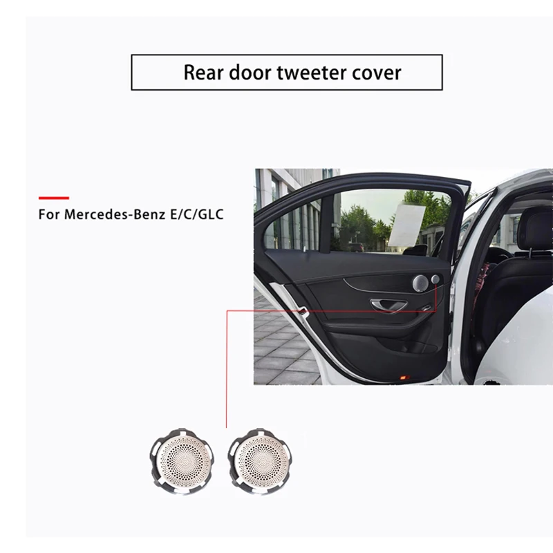 Stereo Speaker Tweeter Midrange Speakers Audio Speakers Kit 6 Car speaker Covers Mercedes Benz GLC X253 W205 W213 E C AMG Class Series Door Loudspeaker Tweeter Midrange Lid Trim