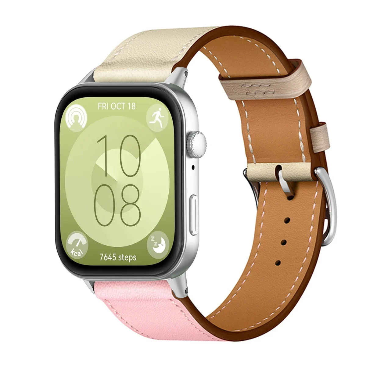 Premium PU Leather Sport Wristband Bracelet - Universal Smartwatch Replacement Strap