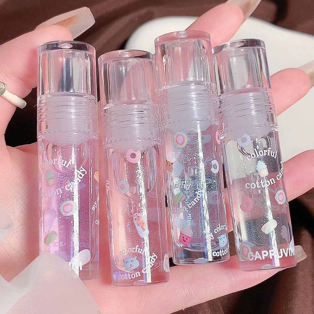 Cappuvini Peach Lip Oil Fresh Fruit Transparent Glass Lip Balm Long-Lasting Moisturizing Liquid Lipstick Lip Gloss Cosmetics 6
