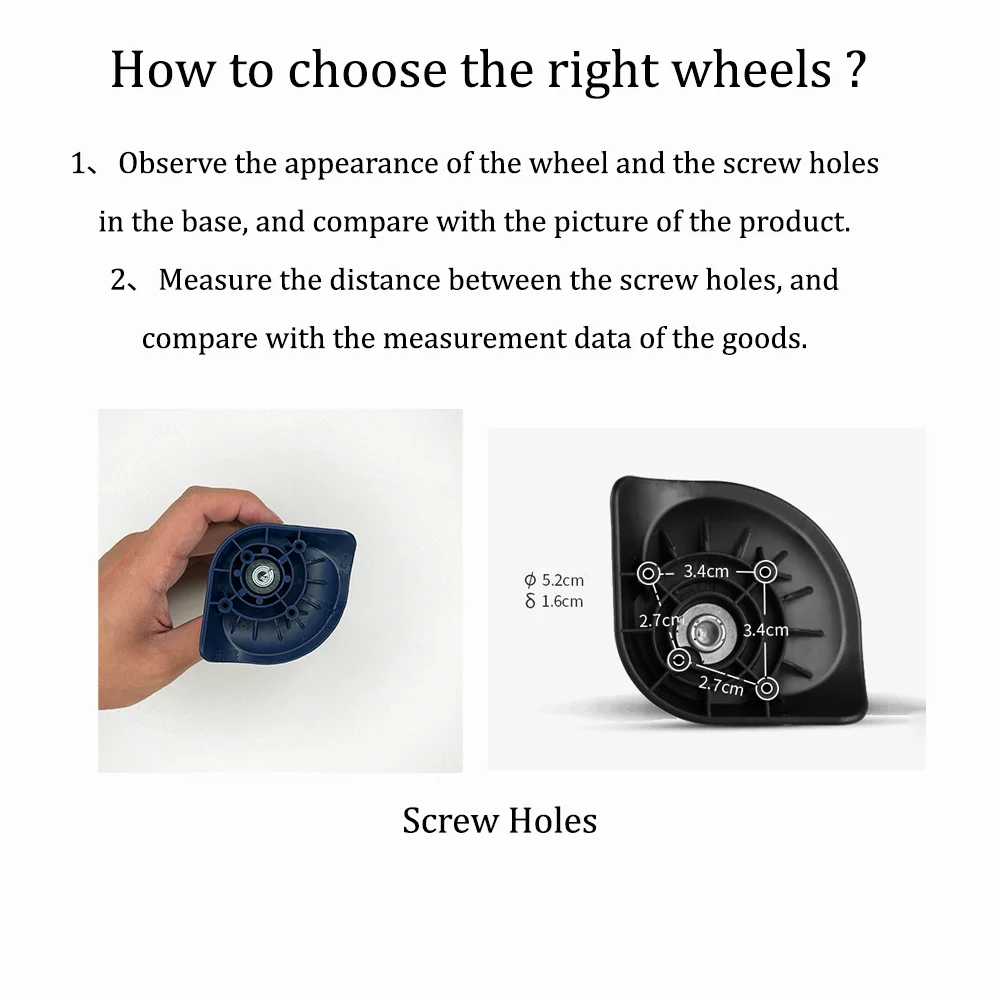 Luggage Accessories Wheel Repair Suitcase Wheel Trolley Box Universal Replacement Pulley Parts Suitable For Hongsheng