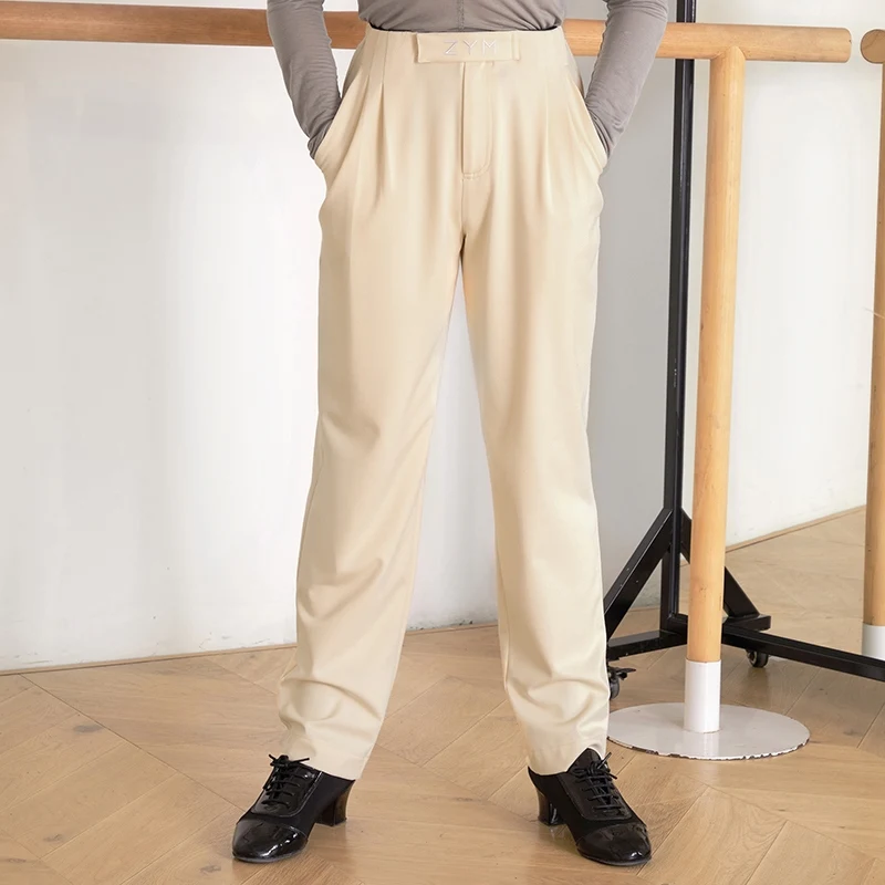 Male Latin Dance Pants Boys Men Latin Dance Wear Cha Cha Rumba Ballroom Competition Clothing Practice Trousers