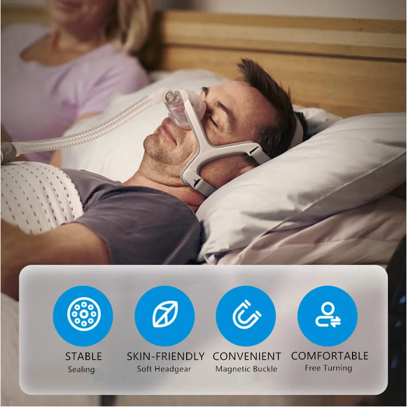 Description Picture 5 of itemOriginal AirFit N20 Nasal Mask with Headgear Anti-snoring Device CPAP Nasal Mask Home Use Non-invasive Sleep Breathing Mask
