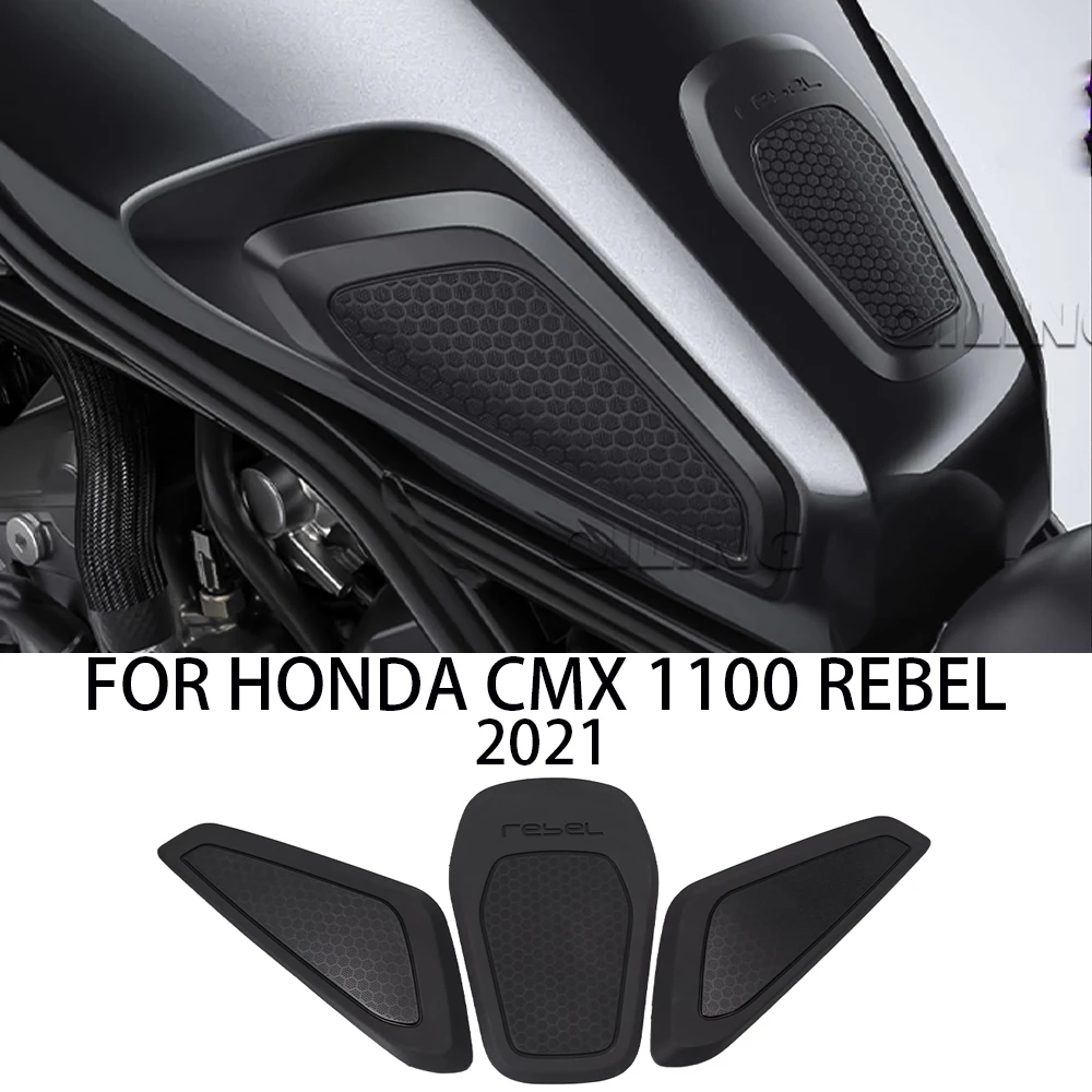 For Honda CMX 1100 Rebel Motorcycle Tank Pad Side Tank Pad Grip Non-slip Rebel 1100 CMX Stickers Fuel Tank Traction Pad 2021 for honda rebel 1100 cmx 1100 2021 model tank side pads new motorcycle accessories