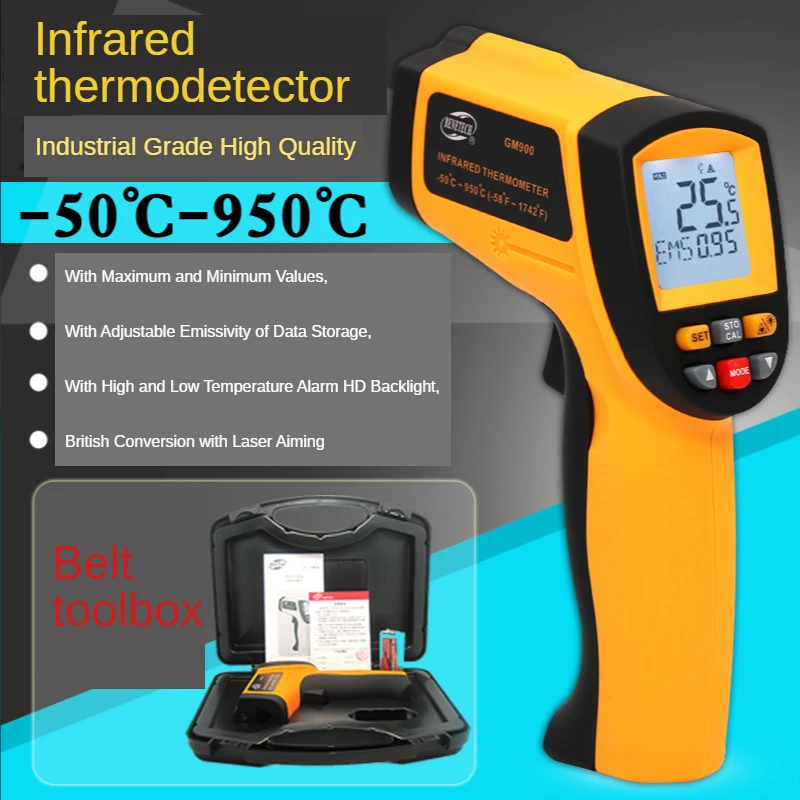 

Industrial Infrared Thermometer Non-contact Thermometer Gun Handheld Digital LCD Laser Thermometer Outdoor Thermometer