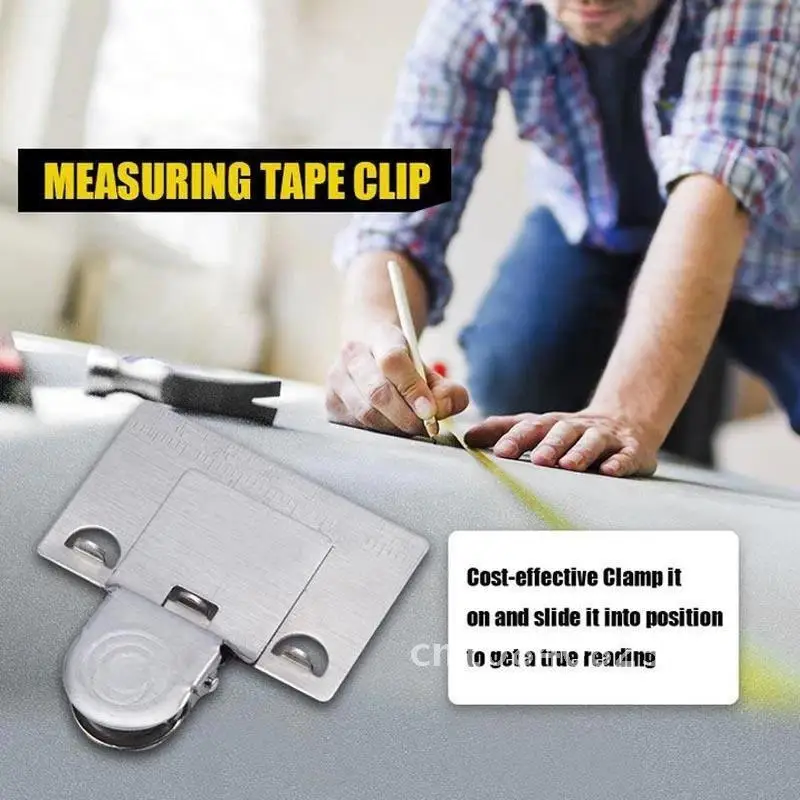 

Clip Measuring Tape Stainless Steel Woodworking Convenient Measure Precise Locate Tool Decoration Accessories