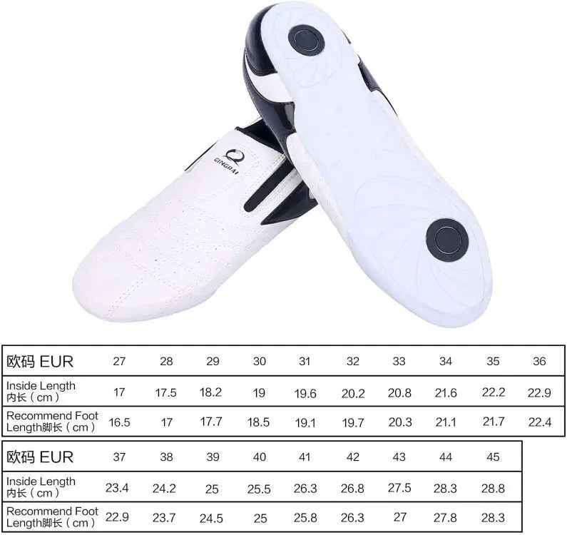 Description Picture 4 of itemGINGPAI Breathable Taekwondo Shoes Karate Kung Fu Wrestling Martial Arts Shoes Women Men Adult Children Soft Sole Oxford Sneaker