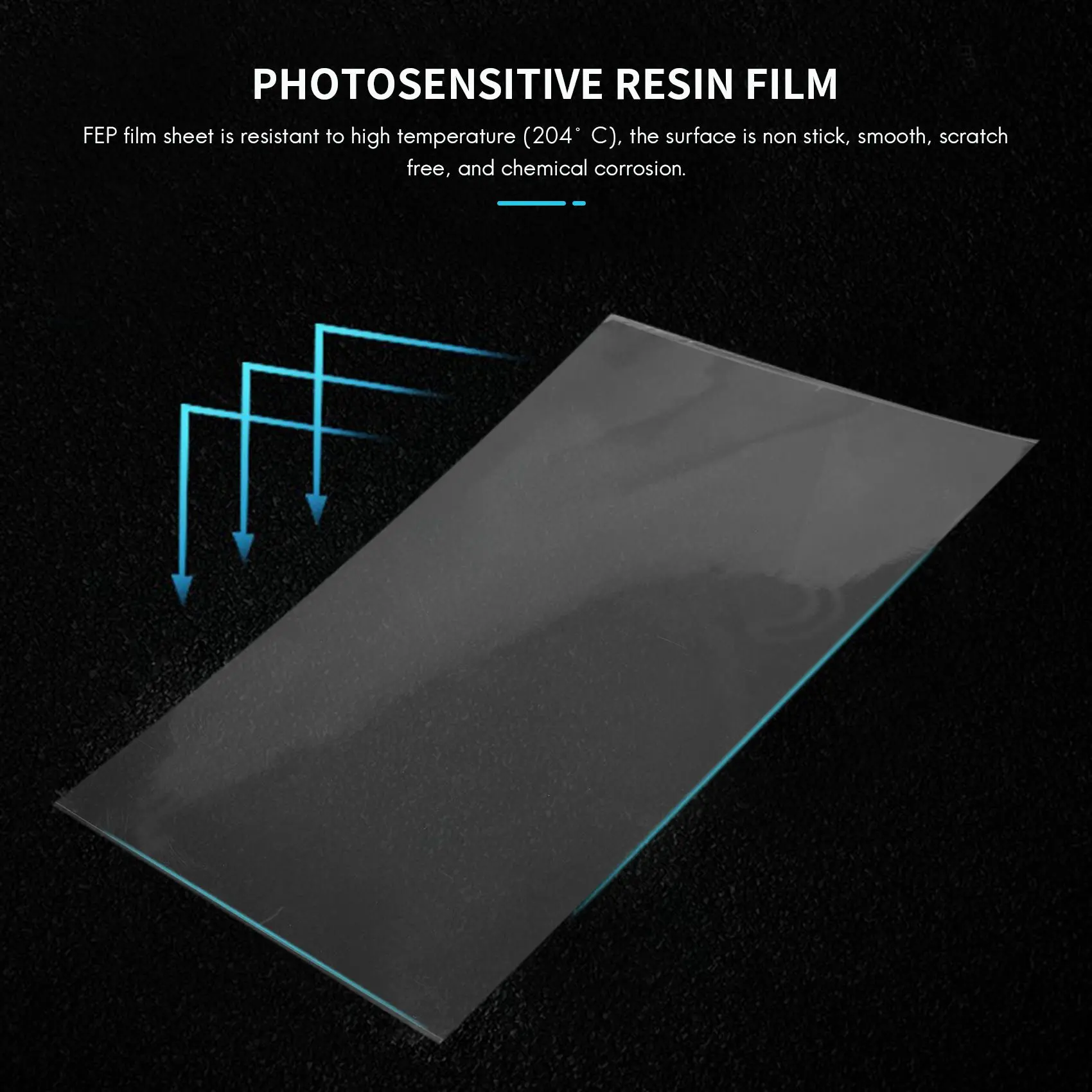 UV 3D 프린터용 FEP 릴리스 필름, LCD SLA 송진, 교체 플라스틱 뒤집개 1 개 포함, 200x140x0.15mm, 3 개