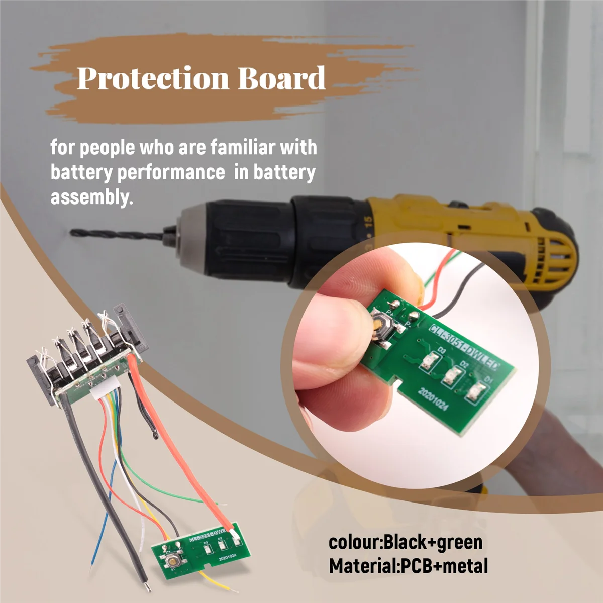 2Pcs DCB200 Li-Ion Battery PCB Charging Protection Circuit Board For Dewalt 18V 20V DCB201 DCB203 DCB204
