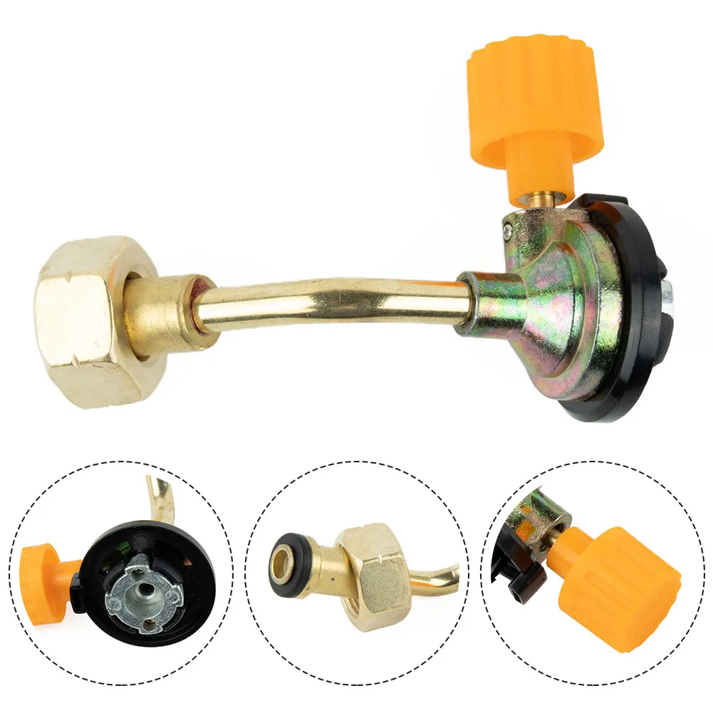 

Refill Connector Refillable Adapter 100g Copper Outdoor Parts Applicable Countries: Russia Durable High Quality