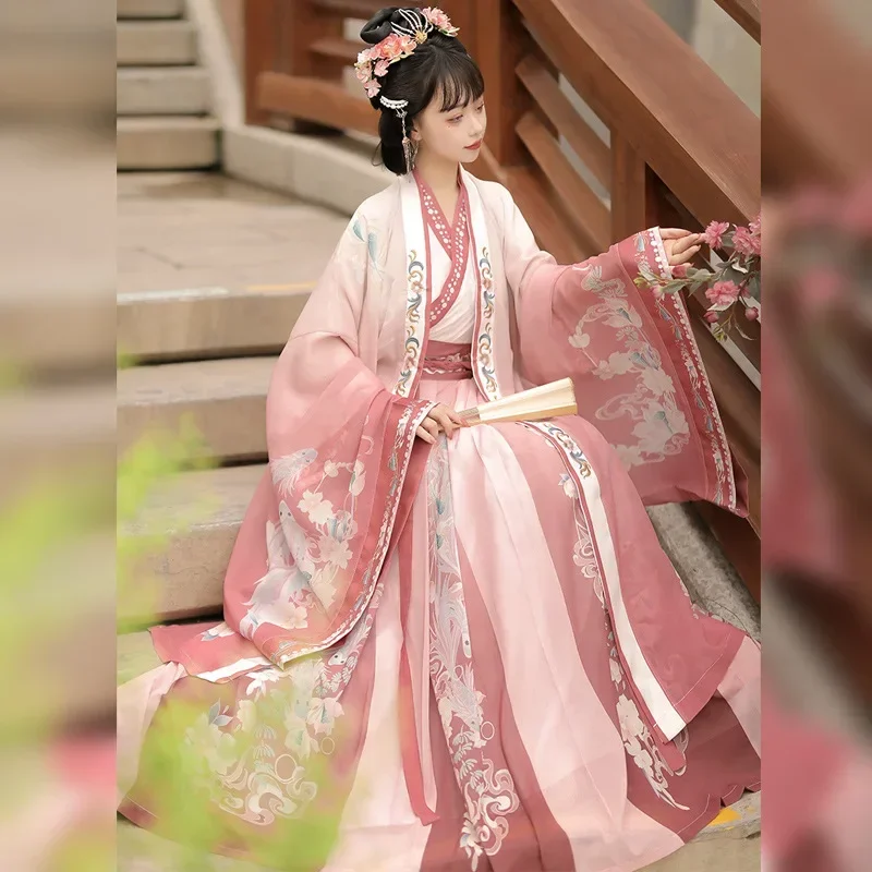 

Hanfu Women Costume Elegant Traditional Chinese Style Hanfu Princess Dress Ancient Folk Tang Suit Fairy Performance Clothing